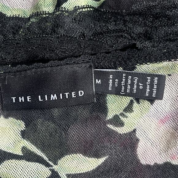 The Limited Womens Tank Top Medium Floral Mesh Lightweight Y2K Lace Trim - Picture 5 of 11